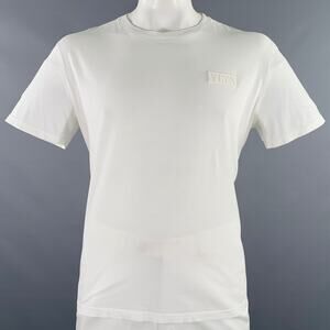 VALENTINO Size XL White Cotton Crew Neck T-shirt
